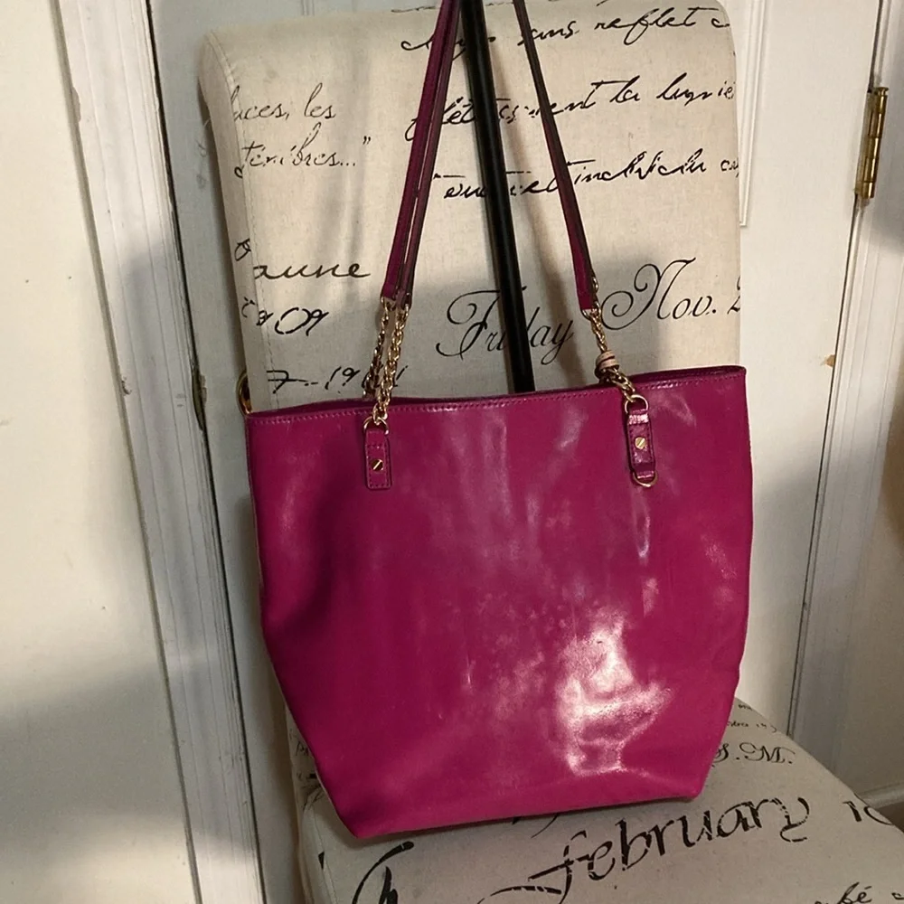 Michael Kors MK Jet set tote Shoulder bag BEAUTIFUL FUSCIA color 38T2XJST3A